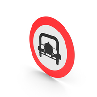 No Motor Vehicles Except Motorcycles Without Sidecar Road Sign PNG & PSD Images
