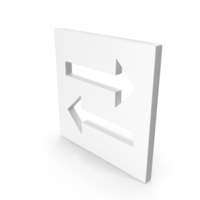 Transfer Swipe Opposite Arrow In Square Symbol PNG & PSD Images