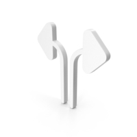 Two Way Path Directinal App Web Icon PNG & PSD Images