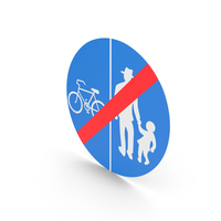 Austrian Sign End Of Track Only For Cycles & Amp; Pedestrians PNG & PSD Images