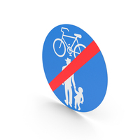 End Of Track Only For Cycles And Pedestrians Sign PNG & PSD Images