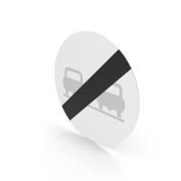 End Of No Overtaking Sign PNG & PSD Images
