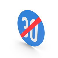 End Of Minimum Speed Limit Sign PNG & PSD Images
