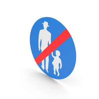 End Of Footpath Sign PNG & PSD Images