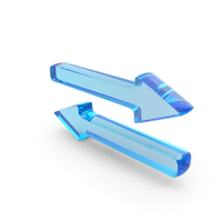 Glass Left & Right Directional Web Arrows Symbol PNG & PSD Images