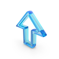 Glass Web Up Arrow Symbol PNG & PSD Images