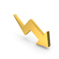 Gold Stock Market Loss Arrow Symbol PNG & PSD Images