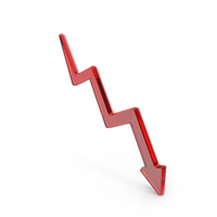 Glass Stock Market Loss Arrow Symbol PNG & PSD Images
