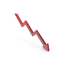 Glass Stock Market Loss Arrow Symbol PNG & PSD Images