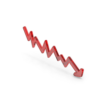 Glass Stock Market Loss Arrow Symbol PNG & PSD Images