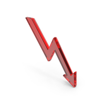 Glass Stock Market Loss Arrow Symbol PNG & PSD Images