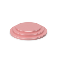Product Display Podium With Salmon Round Steps And Strip Lighting On Side Surfaces PNG & PSD Images