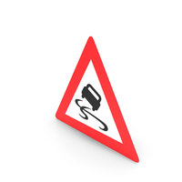 Slippery Road Sign PNG & PSD Images