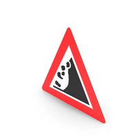 Falling Rocks Sign PNG & PSD Images