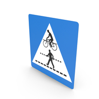 Austrian Cyclist And Pedestrian Crossing Sign PNG & PSD Images