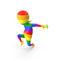 Man Painted In The Colors Of The LGBT Flag PNG & PSD Images