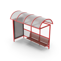 Red Bus Stop Station PNG & PSD Images