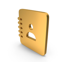 Contact Address Book Icon Gold PNG & PSD Images