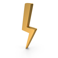 Lightning Strom Icon Gold PNG & PSD Images