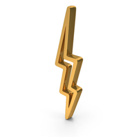 Lightning Strom Icon Gold PNG & PSD Images