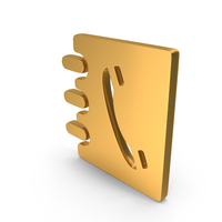 Phone Book Gold PNG & PSD Images