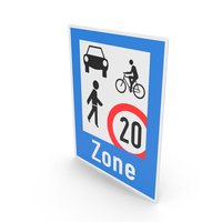 Austrian Sign Residential Mixed Traffic Area PNG & PSD Images