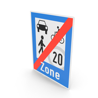 Austrian Sign End Of Residential Mixed Traffic Area PNG & PSD Images