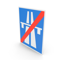 Austrian Sign End Of Motorway PNG & PSD Images