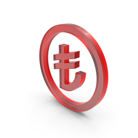 TURKISH LIRA SYMBOL GLASS PNG & PSD Images