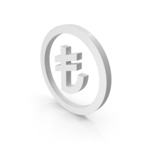 TURKISH LIRA SYMBOL WHITE PNG & PSD Images