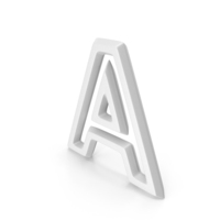 White Outline Letter A PNG & PSD Images