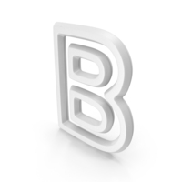 Letter M1F Outline B White PNG & PSD Images