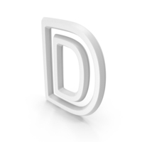 Letter M1F Outline D White PNG & PSD Images