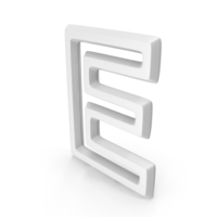 White Outline Letter E PNG & PSD Images