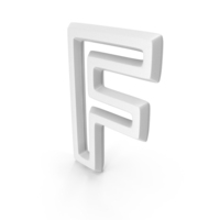 White Outline Letter F PNG & PSD Images