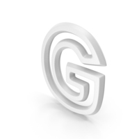 White Outline Letter G PNG & PSD Images