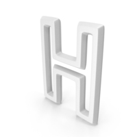 White Outline Letter H PNG & PSD Images