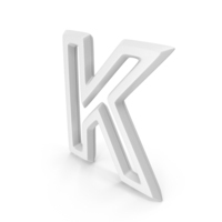White Outline Letter K PNG & PSD Images