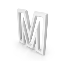 White Outline Letter M PNG & PSD Images