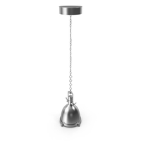 Retro Industrial Chrome Pendant Lamp PNG & PSD Images