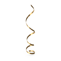 Gold Curly Ribbon PNG & PSD Images