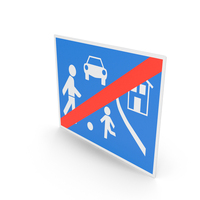 Austrian End Of A Residential Street Sign PNG & PSD Images