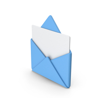 Blue Cartoony Envelope PNG & PSD Images