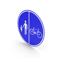Belgian Segregated Pedestrian And Cycle Path Sign PNG & PSD Images