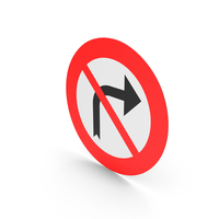 Belgian Sign Right Turn Forbidden PNG & PSD Images