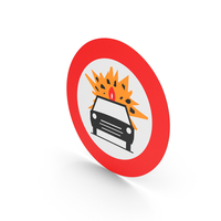 Belgian Sign No Vehicles Carrying Explosives or Inflammables PNG & PSD Images