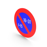 Belgian Half Monthly Parking Restriction Sign PNG & PSD Images