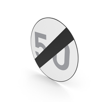 Belgian End Of Speed Limit Sign PNG & PSD Images