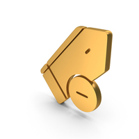 Gold Remove Bookmark Icon PNG & PSD Images