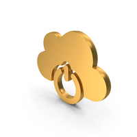 Gold Cloud Power Button Icon PNG & PSD Images